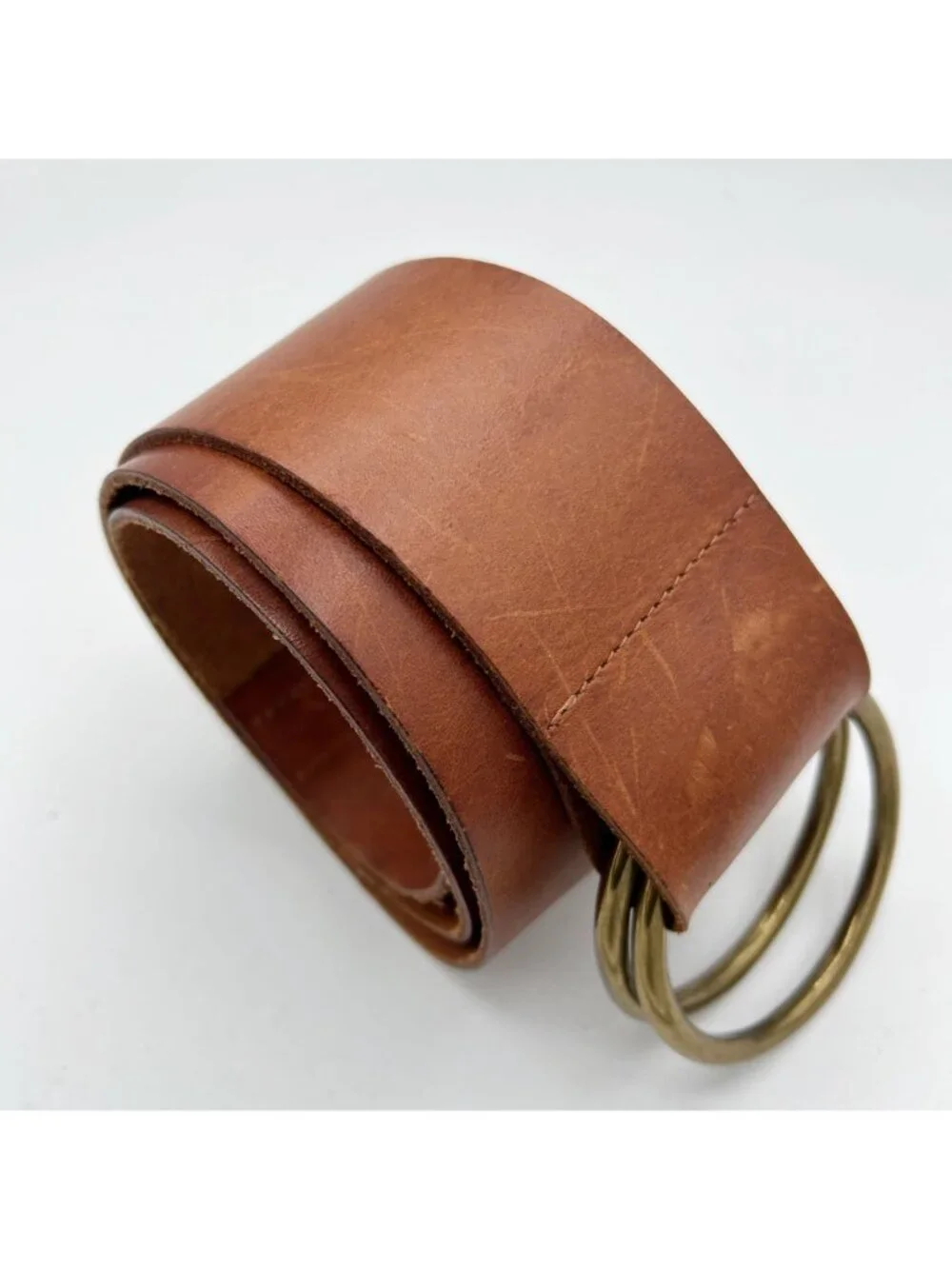Vintage The Limited Wide Brown Leather Belt Size Large Women's